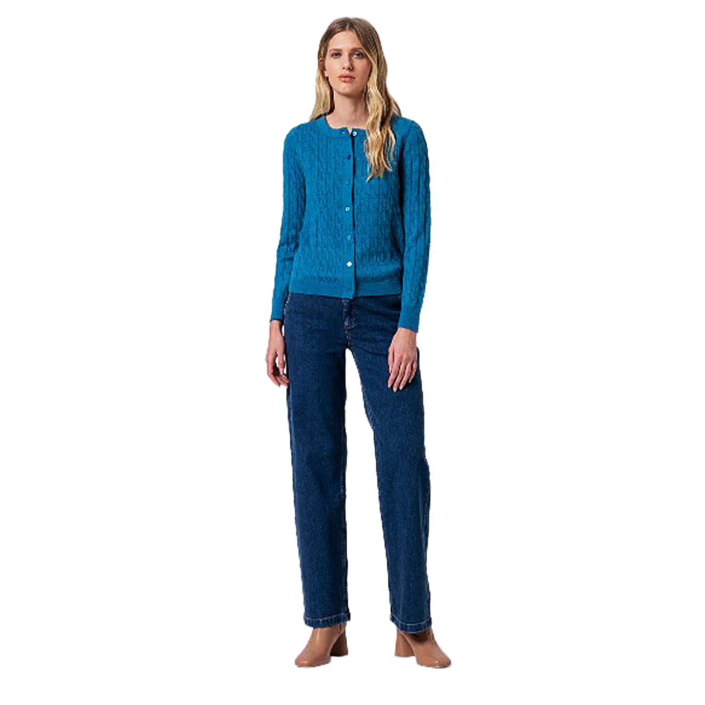 SURKANA - Cardigan corto e aderente con trecce-SURKANA-VIALESCARPE