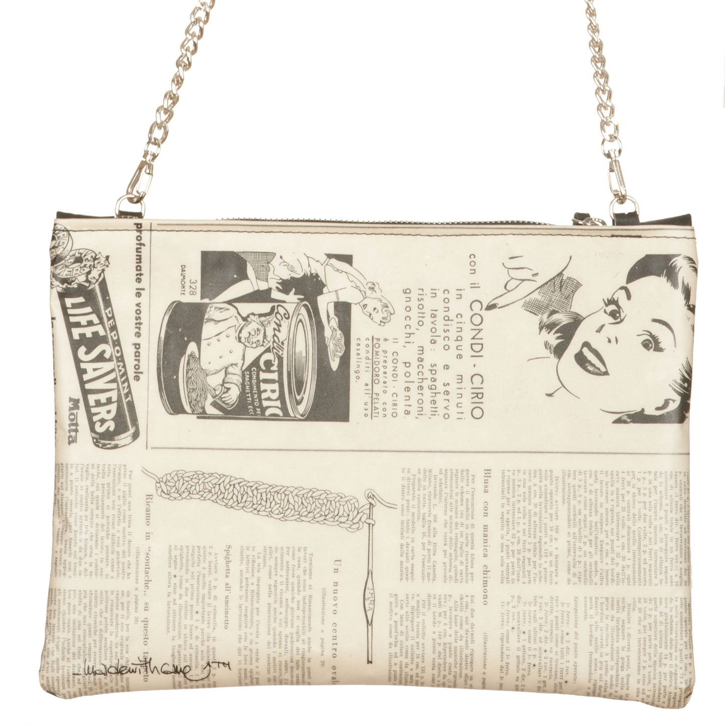 Pochette con catena - cartamodello godet-MADEWITHCARE-VIALESCARPE