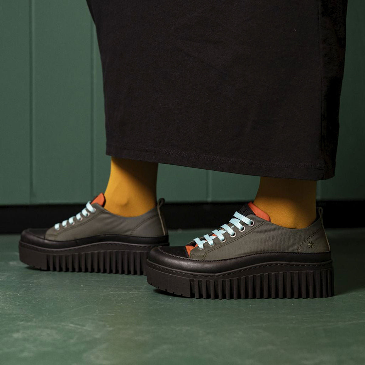 ART COMPANY Sneakers Brighton Rubber Nylon Kaki-Orange