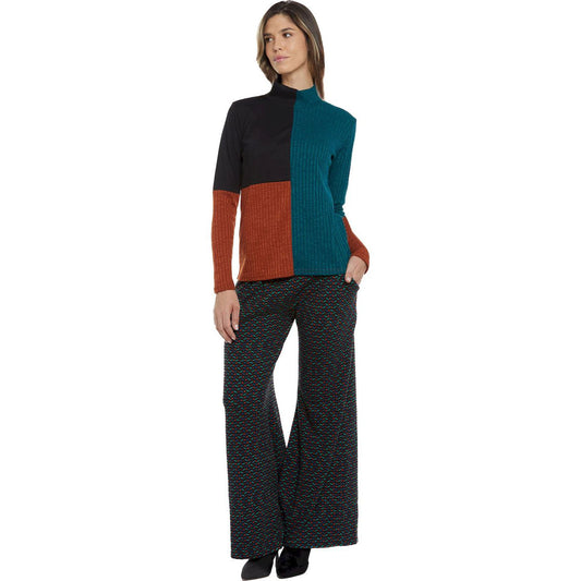 BABA Design Pantaloni multicolor a zampa-Baba design-VIALESCARPE