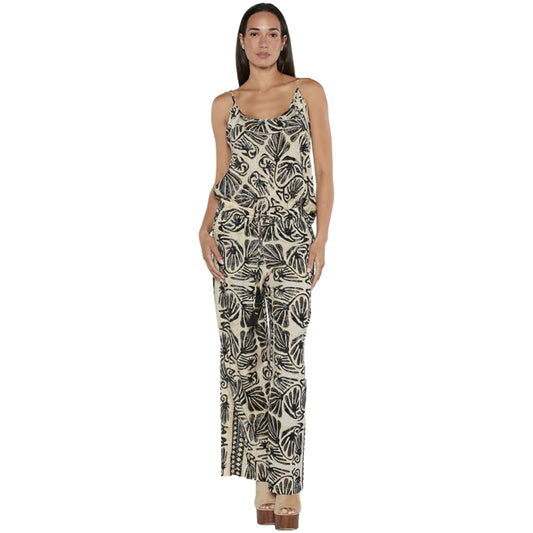 BABA DESIGN Pantaloni AZTEC HONEY Ecru e Nero