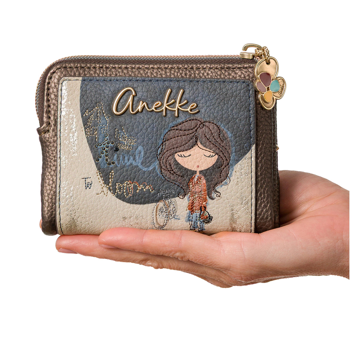 ANEKKE Portafoglio Piccolo RFID Tulip