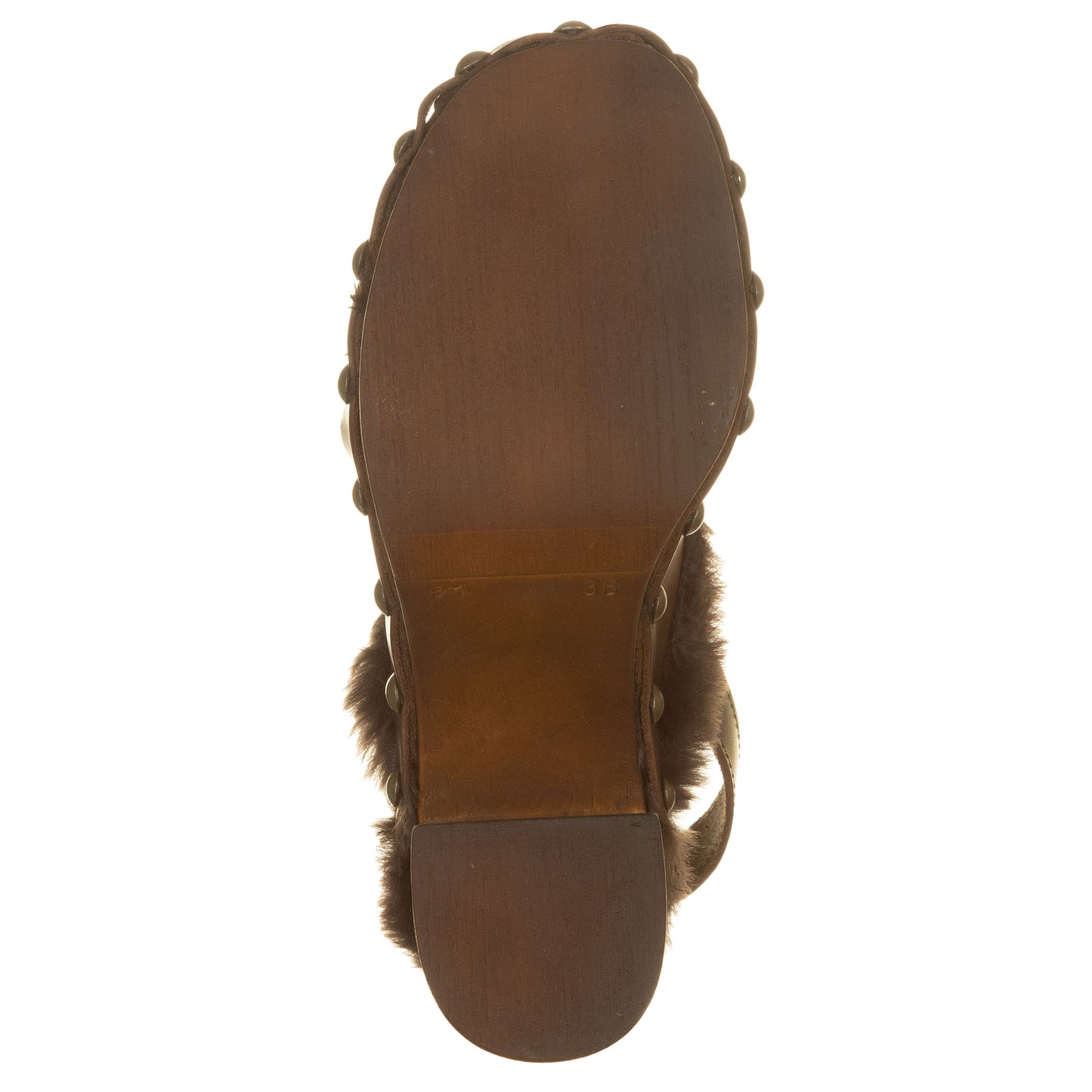 Sabot con tacco, fodera pelliccia-GLOVE-VIALESCARPE