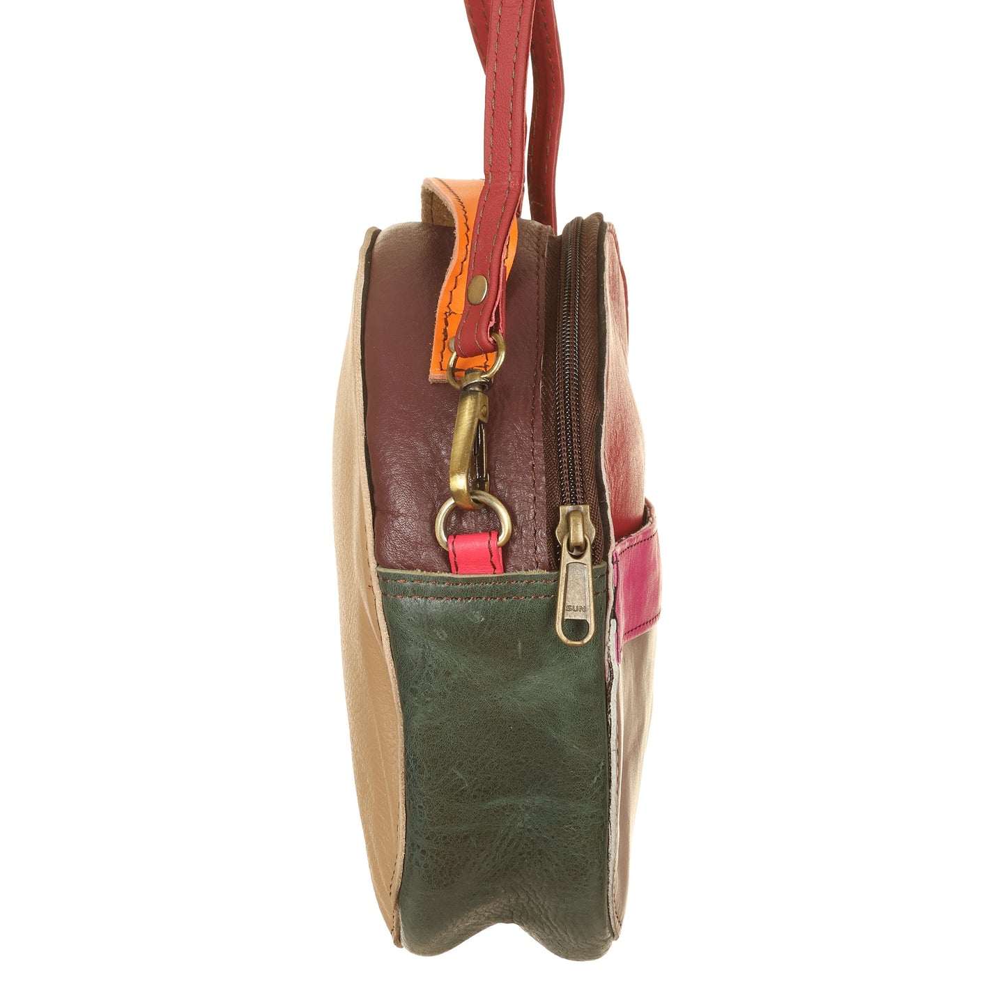 SORUKA Borsa Hera liscio Argento-Fuxia-Bordò