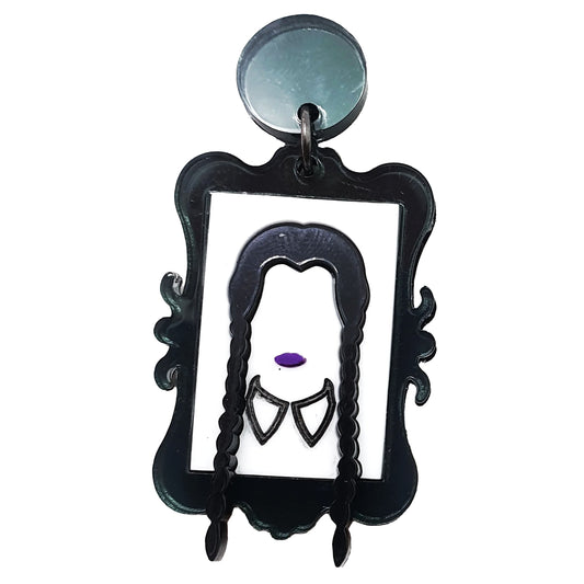 Orecchini pendenti Famiglia Addams Mercoledì e Morticia-ARKYFLY-VIALESCARPE