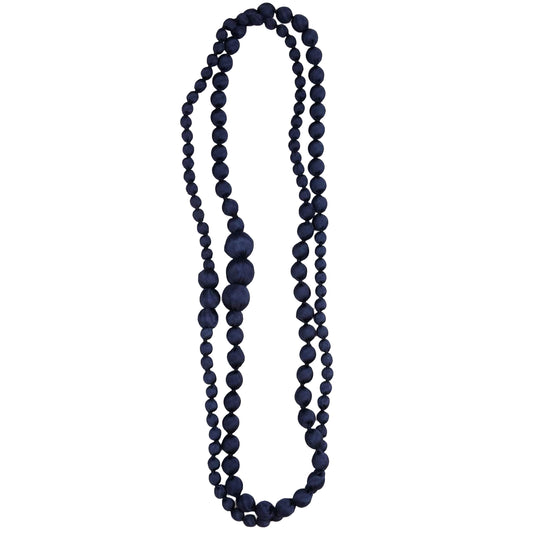 LOOM - Collana Seta Dung Blu Scuro-LOOM-VIALESCARPE