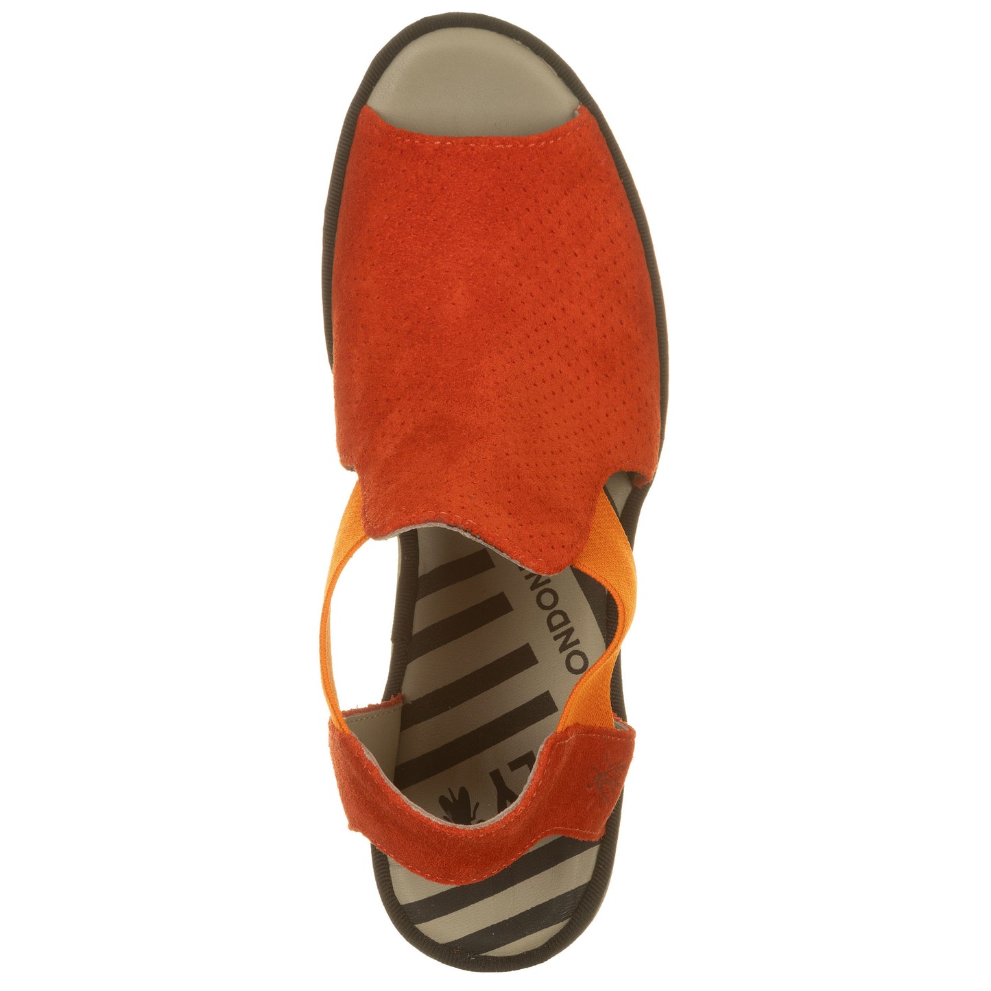 FLY LONDON Sandali gldiatore nabuk con zeppa