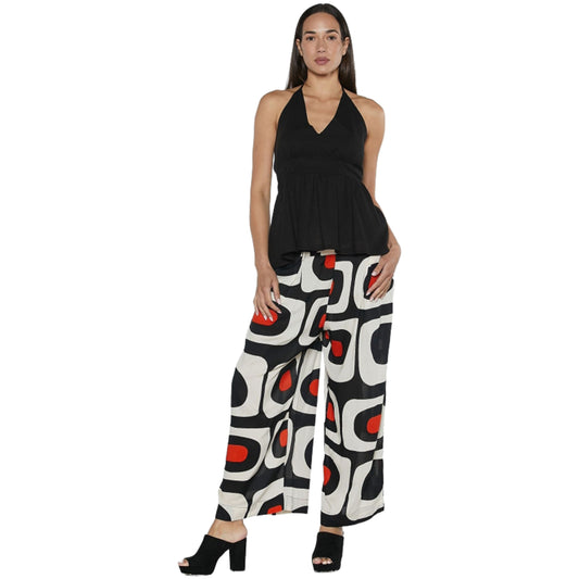 BABA DESIGN Pantaloni SIXTY DRIFT Bianco, Nero e Arancio