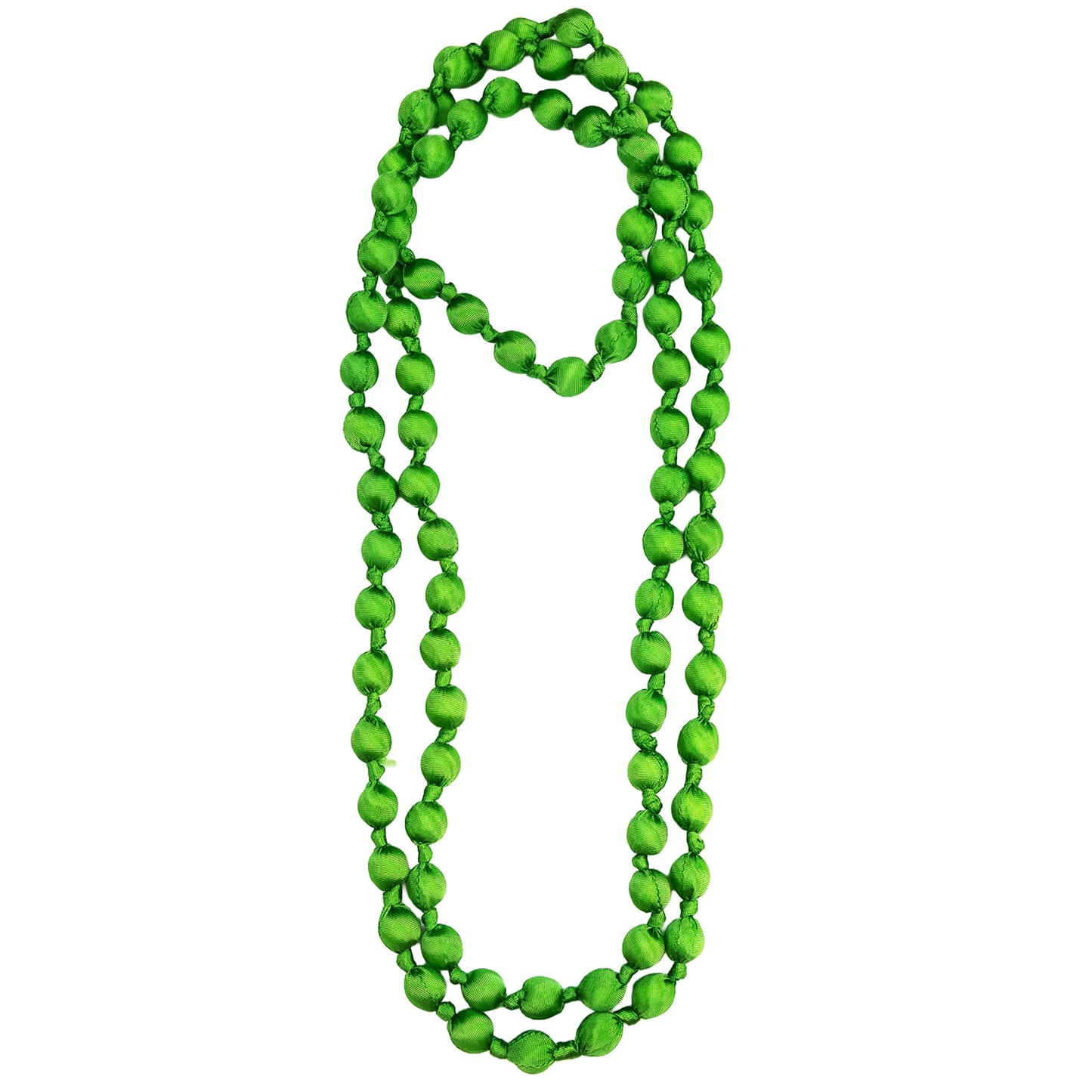 Collana Doan nodi seta Verde-LOOM-VIALESCARPE