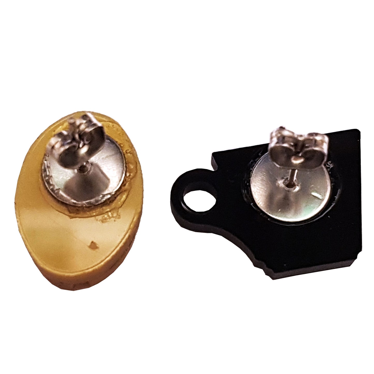 ARKY FLY Orecchini lobo tazza chicco nero e oro