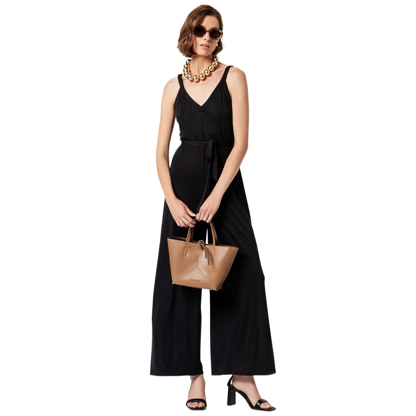 SURKANA Tuta con Spalline Nero