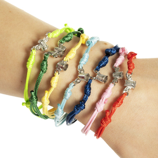 Bracciale Filo Magico Cotone Ditale rodio CANE-KEEP OUT-VIALESCARPE