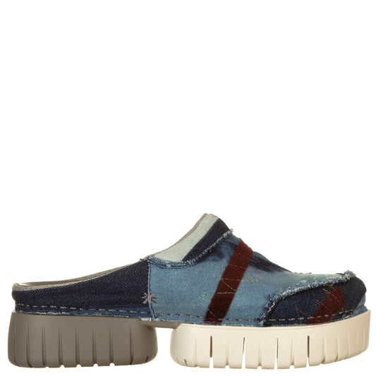 ART Sabot MADEIRA jeans délavé patchwork-ART®-VIALESCARPE