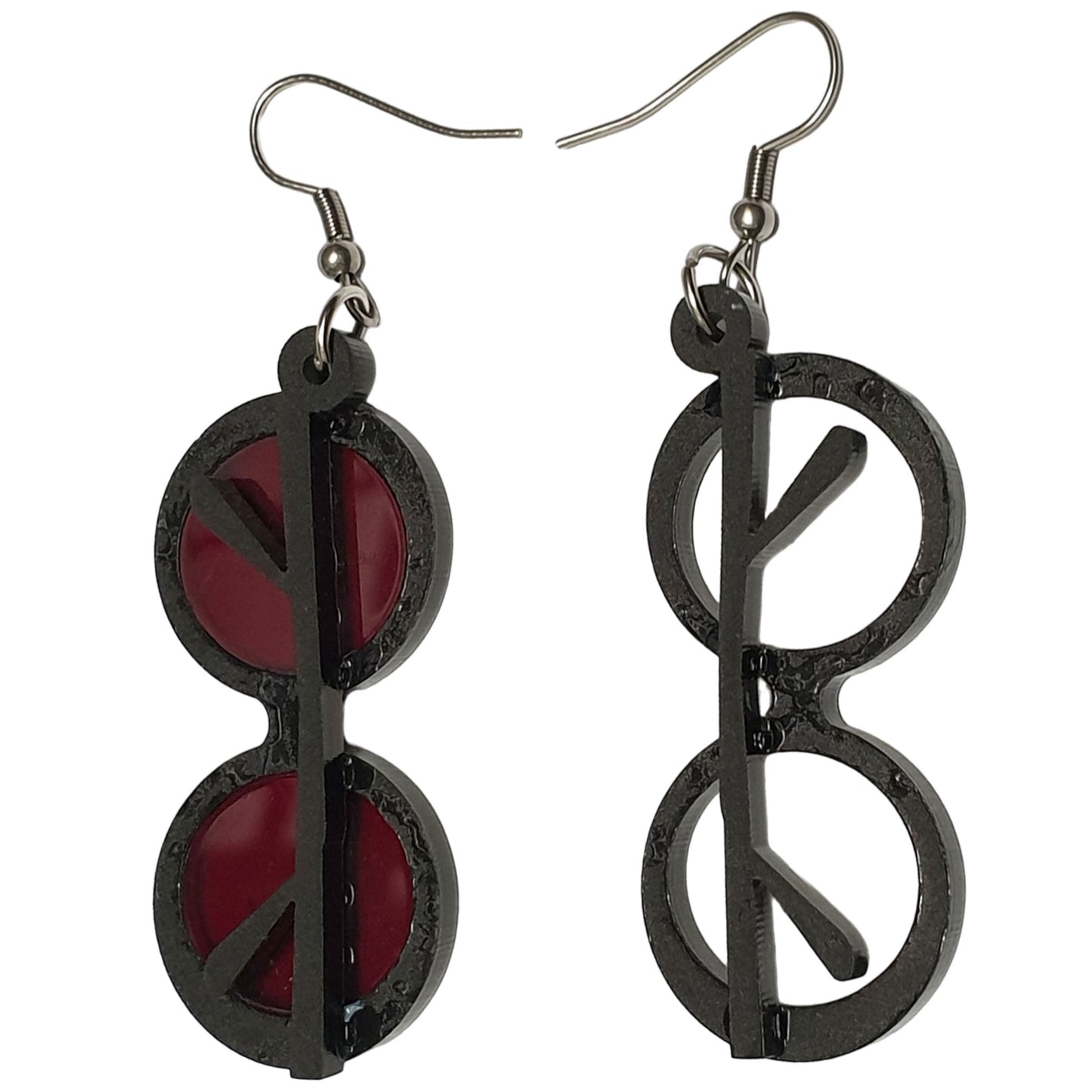 Orecchini pendenti asimmetrici occhiali iris-ARKYFLY-VIALESCARPE