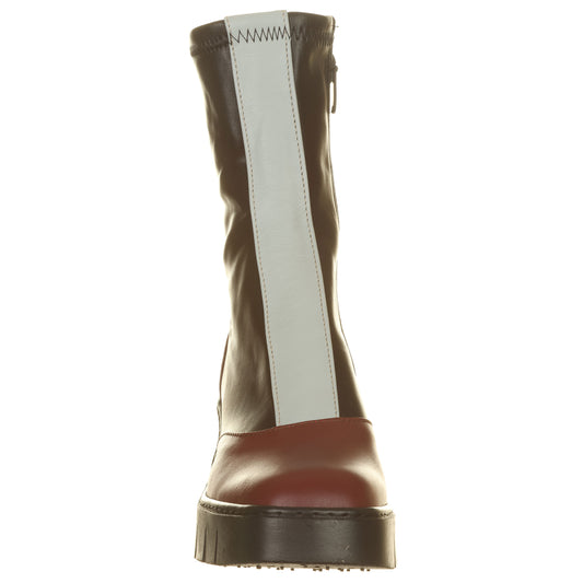 ART Stivaletti Berna Nappa Bordò, Nero e Celeste-ART®-VIALESCARPE