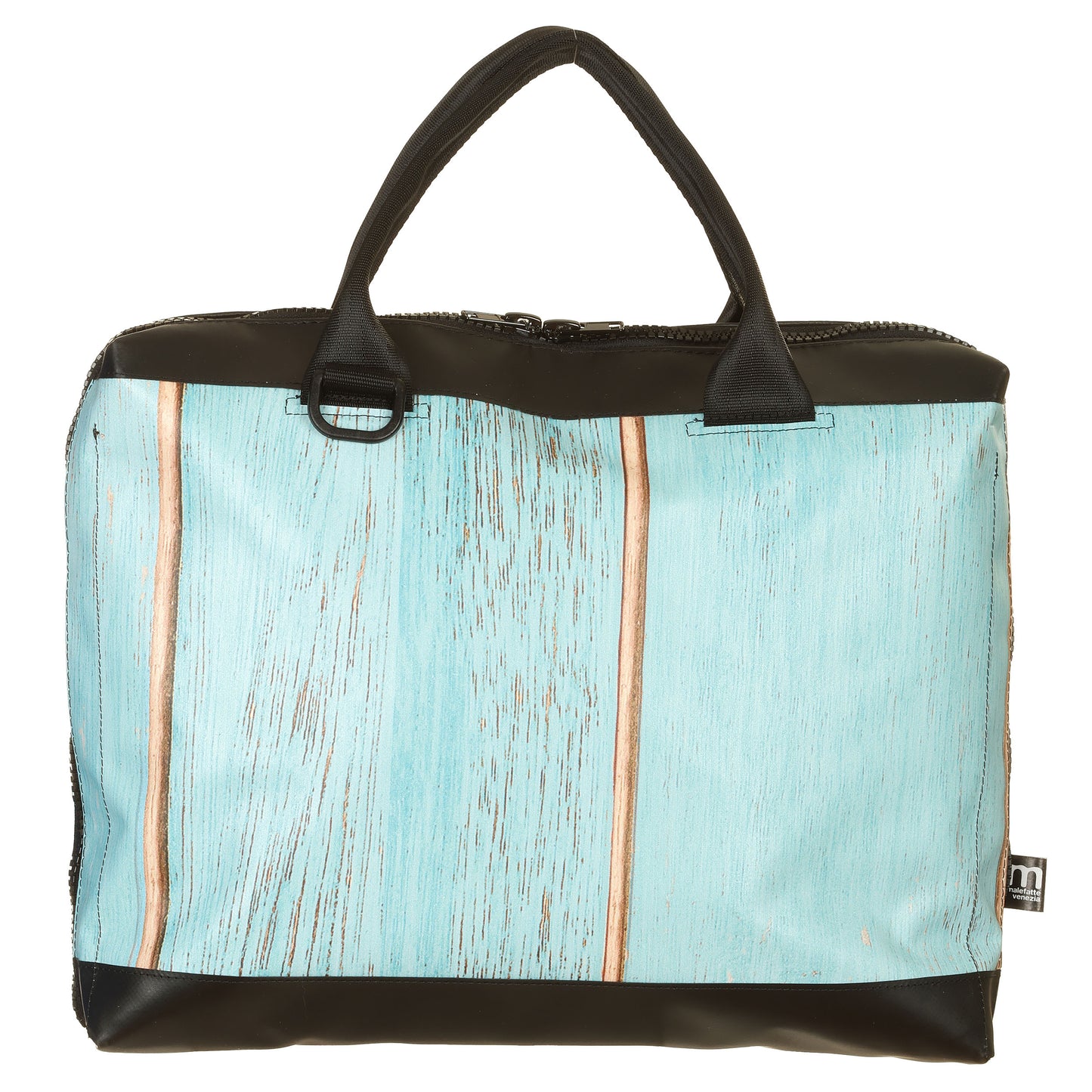 Borsa Office Slim Azzurro-Bianco-Marrone