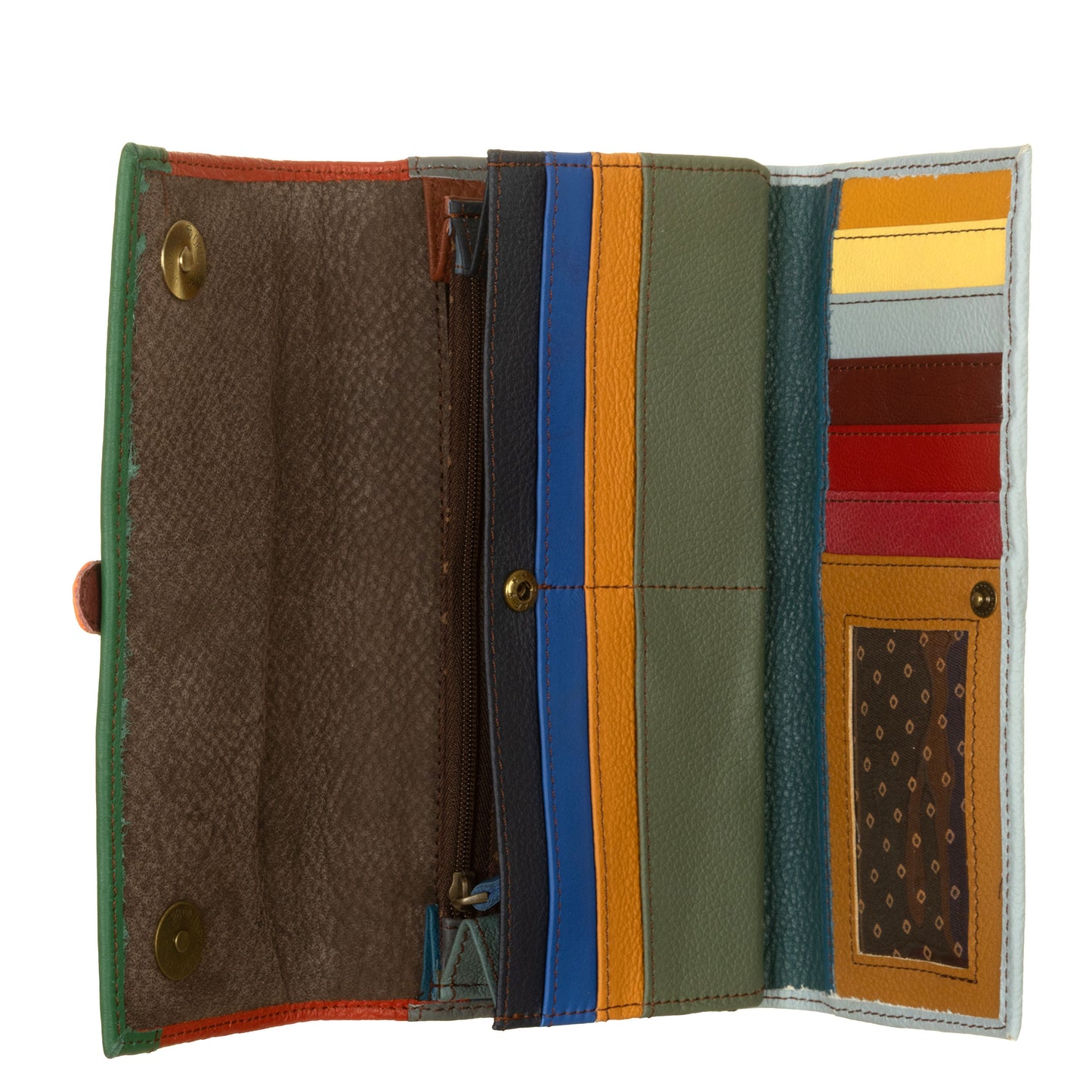 SORUKA Portafogli Half Moon liscio 687464 Rosso. Verde, Azzurro, multi