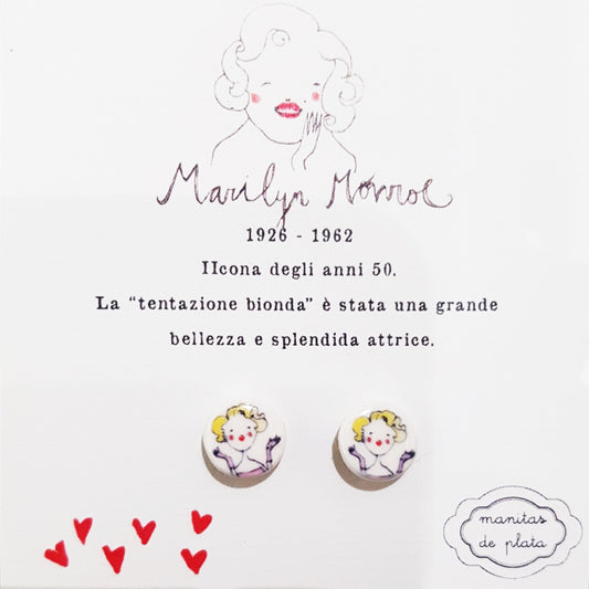Muni-Orecchini a lobo Marilyn Monroe-MANITAS DE PLATA-VIALESCARPE