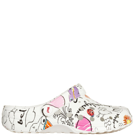 Sabot Cheese Donna Picasso Bianco-WOZ?-VIALESCARPE