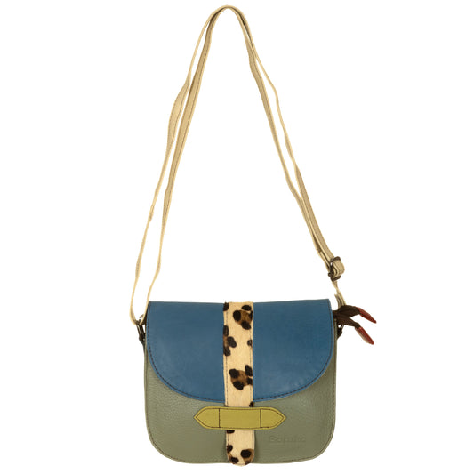 Borsa ALBA reversibile Grigio, Ottanio, Maculato-Blu, Giraffa, Giallo