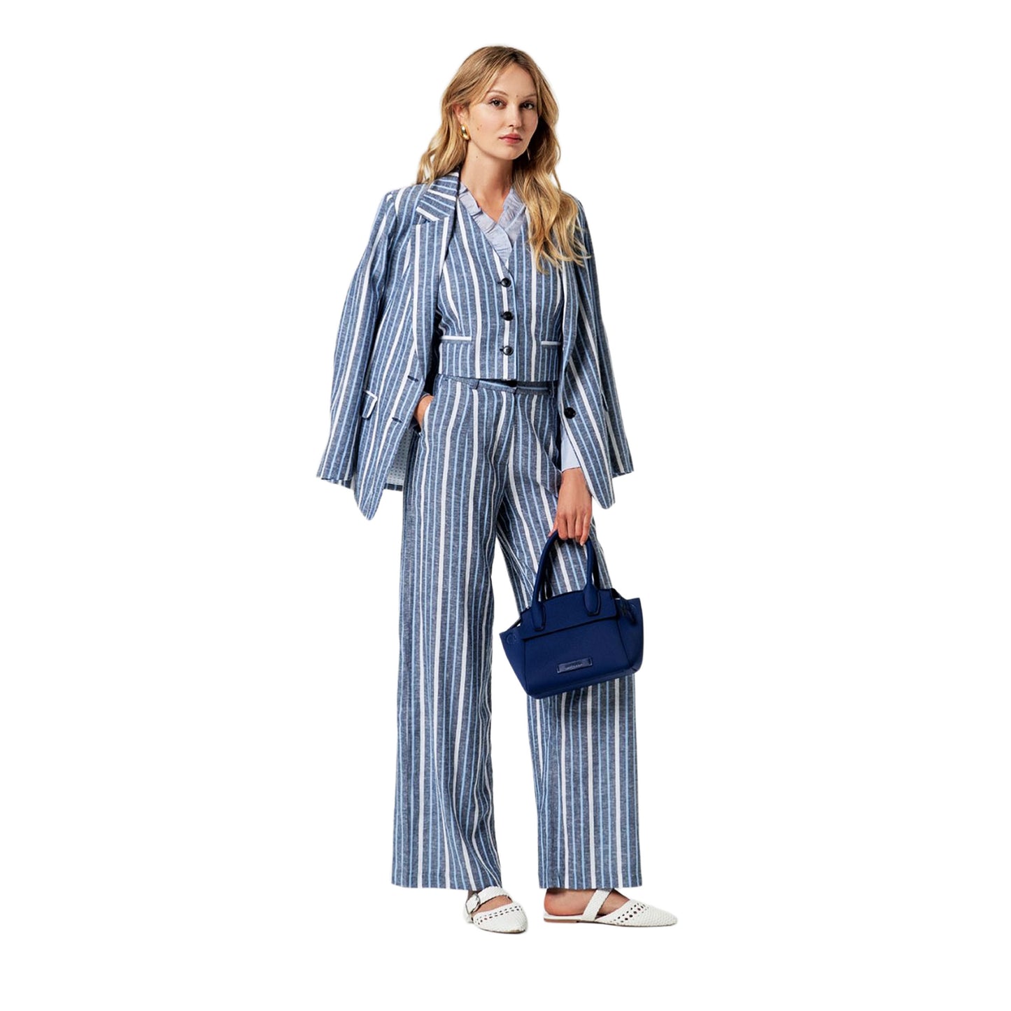 SURKANA Pantaloni Larghi Denim a Righe-SURKANA-VIALESCARPE