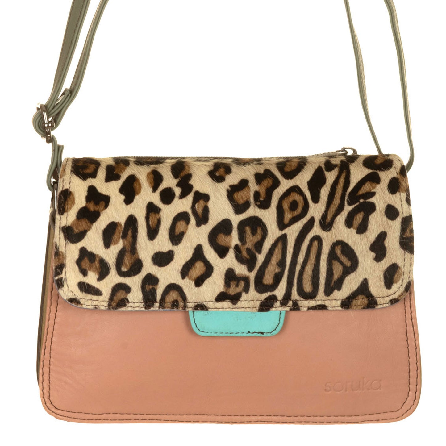SORUKA Borsa Laia patella reversibile Rosa, maculato - Rosso, Glicine