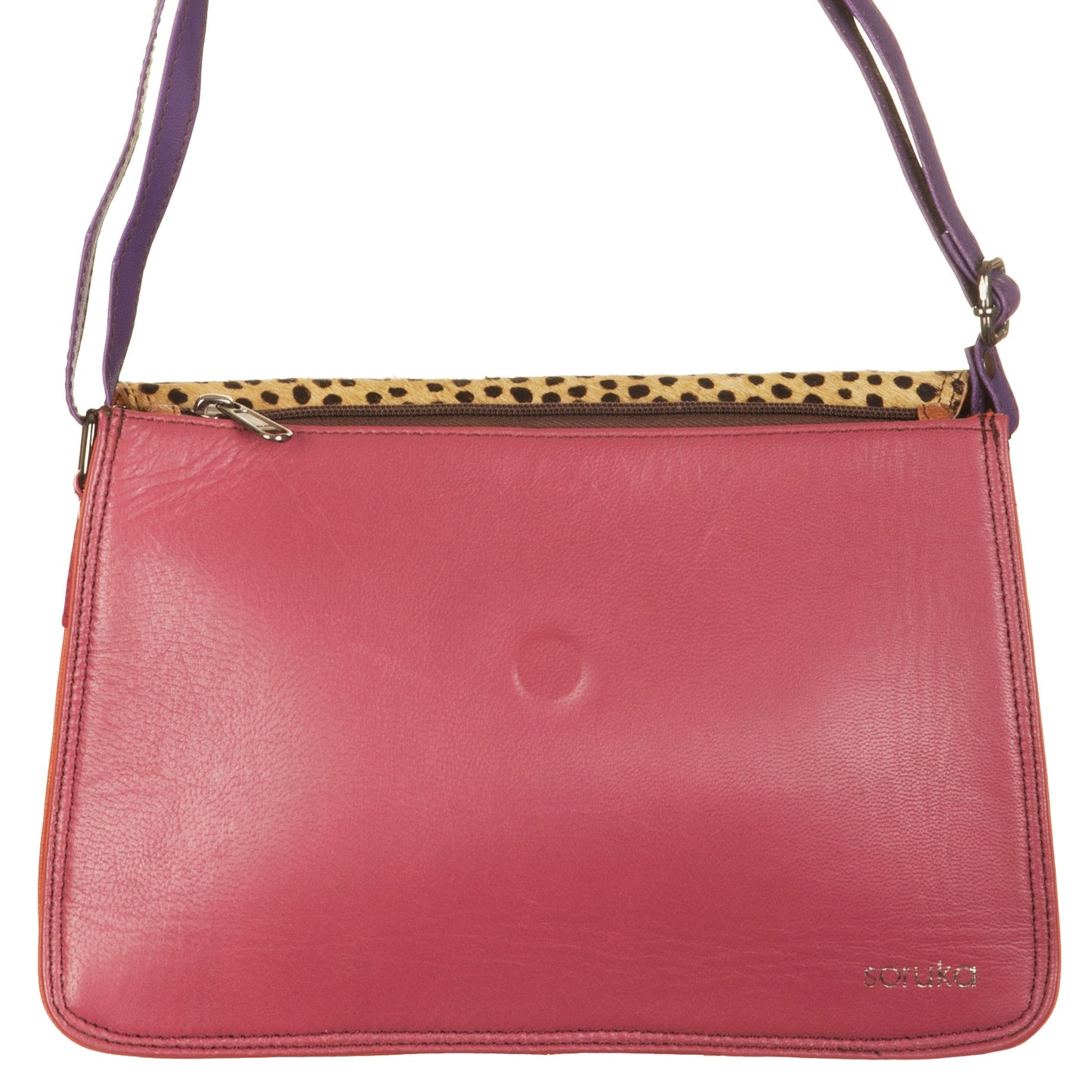 Borsa Martina pattina reversibile Bordò-Cuoio-Testa di Moro