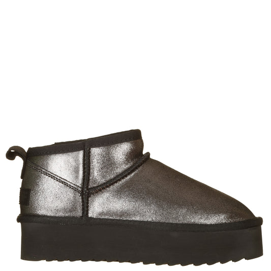 Colors of Califonia - Ankle boots laminati fodera lana, con platform