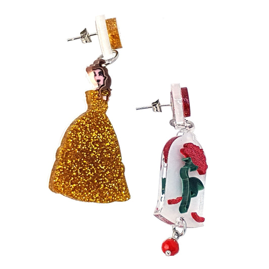 ARKY FLY Orecchini pendenti La Bella e la Bestia Rosa-ARKYFLY-VIALESCARPE