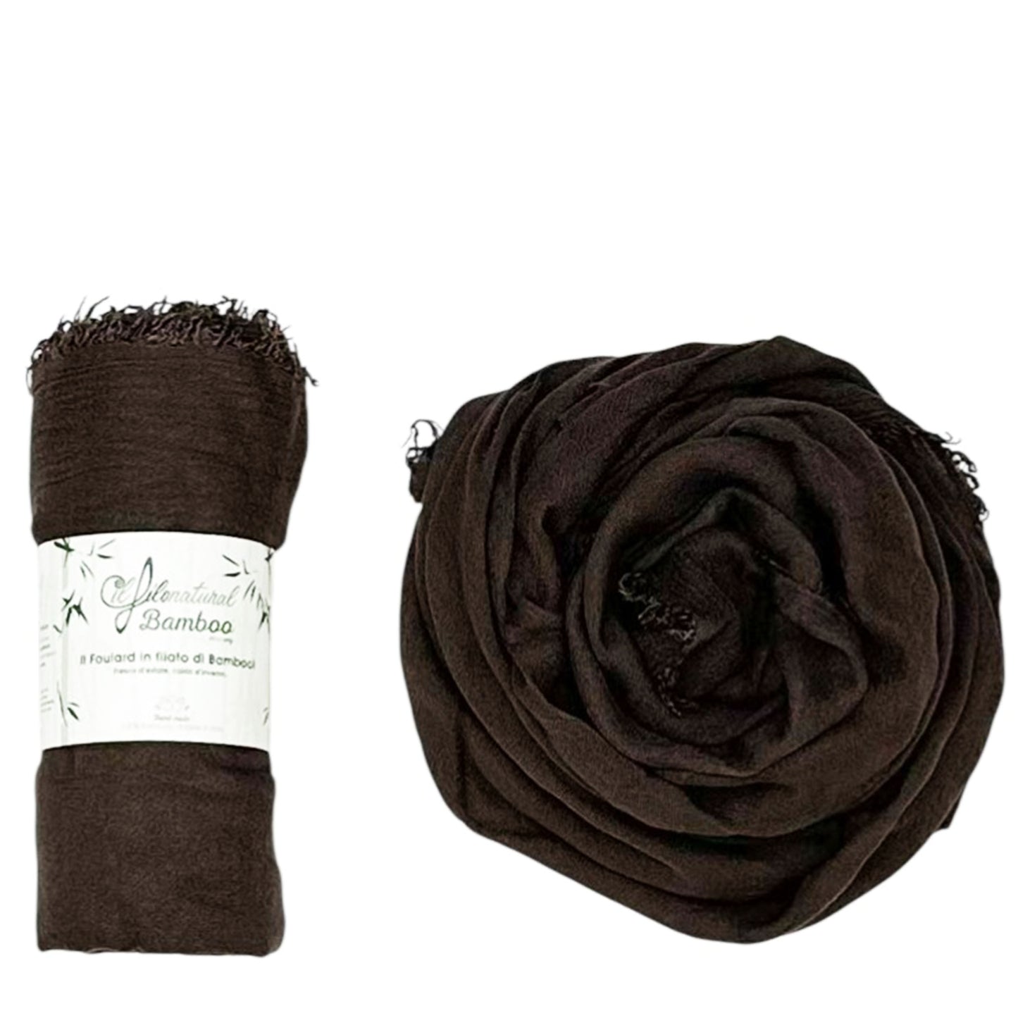 Foulard in Bamboo EcoVeg Tinto a Freddo Fondente