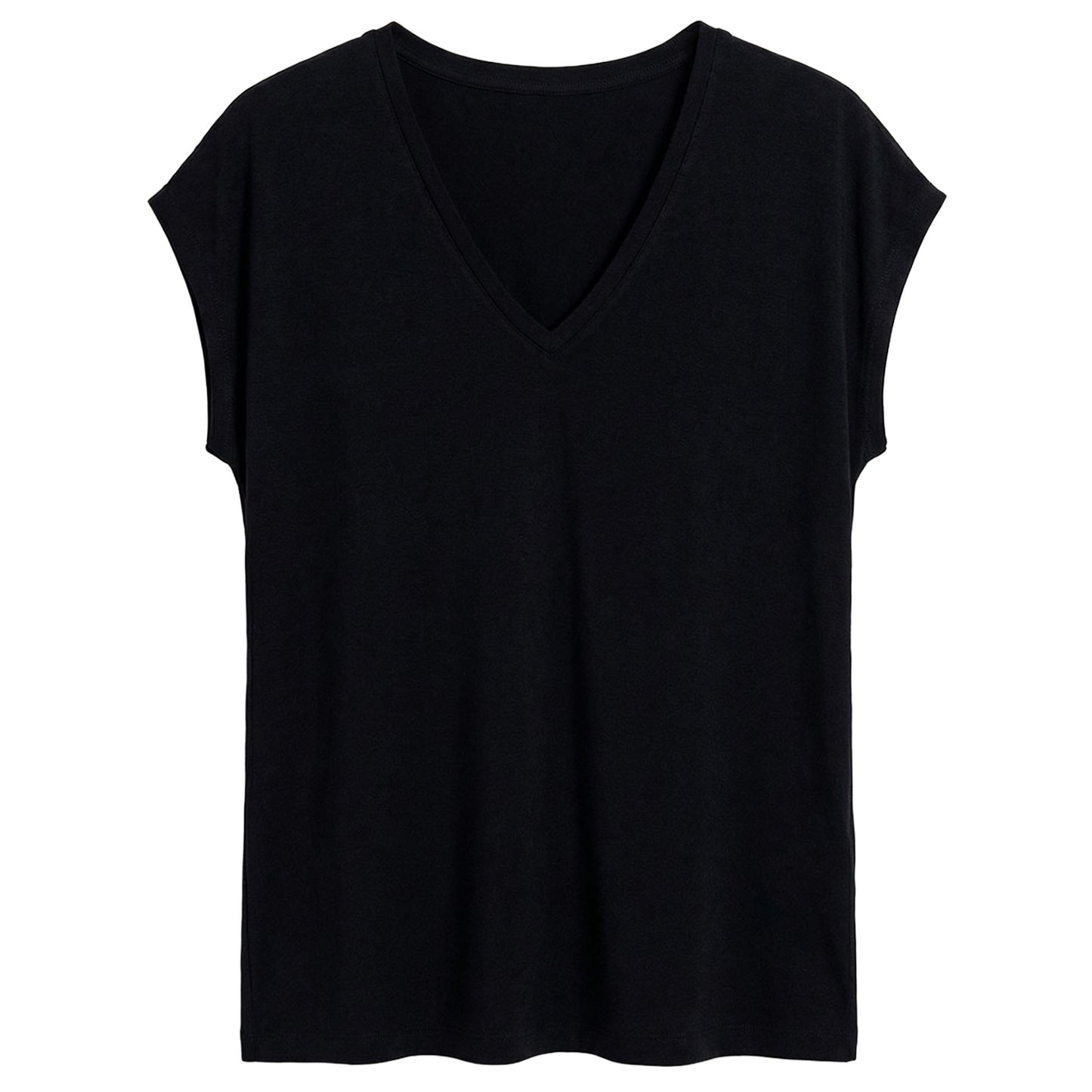SURKANA T-shirt con collo a V Nero