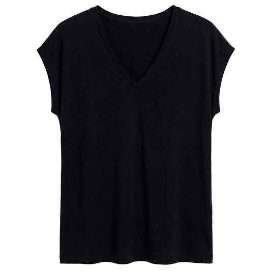 SURKANA T-shirt con collo a V Nero