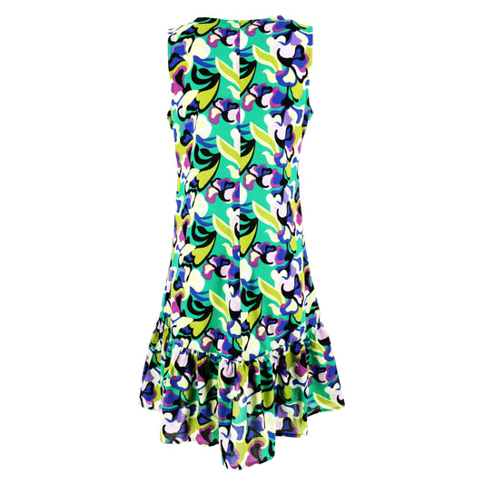 KARAKORUM Abito Corto SOLEDAD Verde e Multicolor