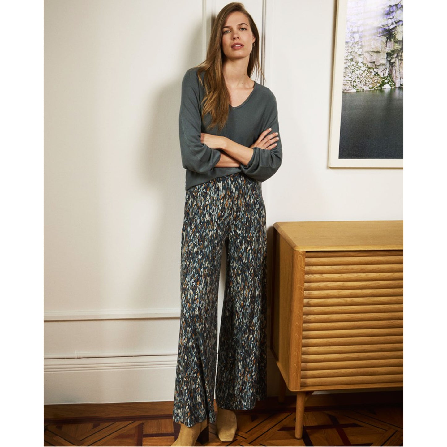 SURKANA - Pantaloni fluidi in viscosa ecovero-SURKANA-VIALESCARPE