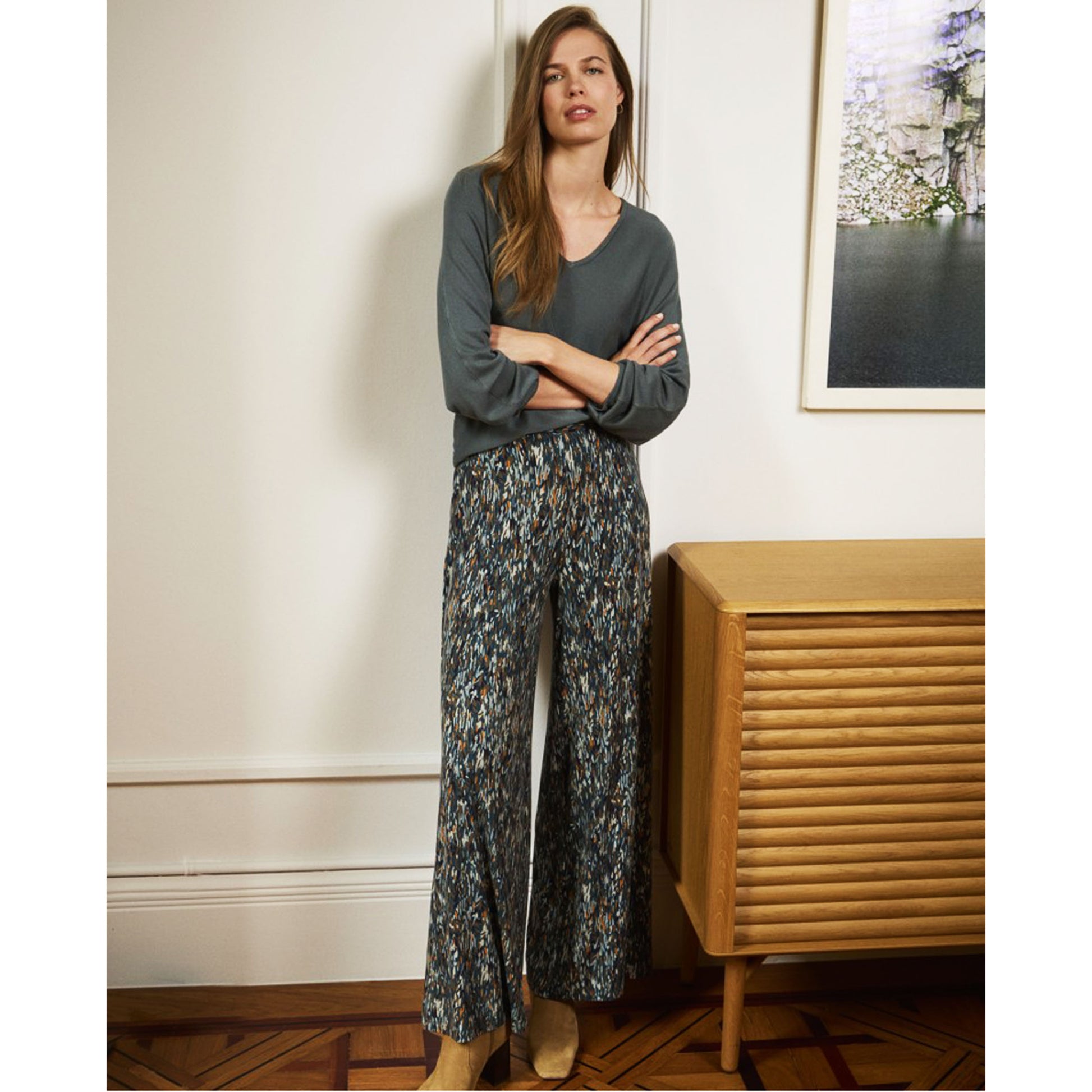 SURKANA - Pantaloni fluidi in viscosa ecovero-SURKANA-VIALESCARPE