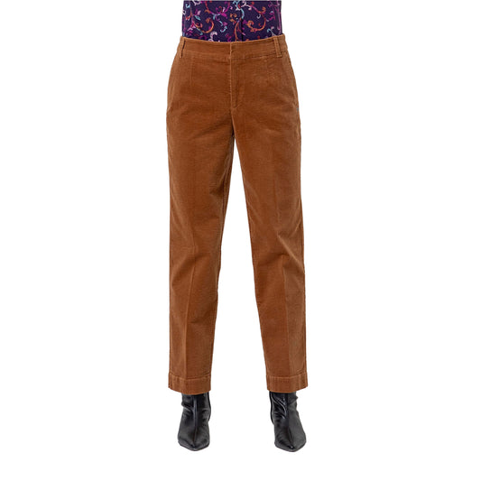 SURKANA Pantalone Chino in Velluto a Coste Toffee-SURKANA-VIALESCARPE