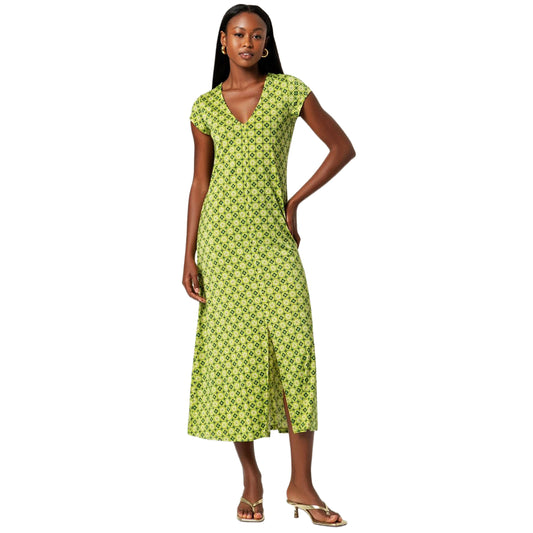 SURKANA Abito lungo con scollo a V e maniche corte