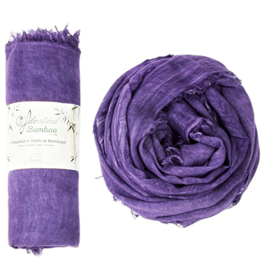 Foulard in Bamboo EcoVeg Tinto a Freddo Lavanda
