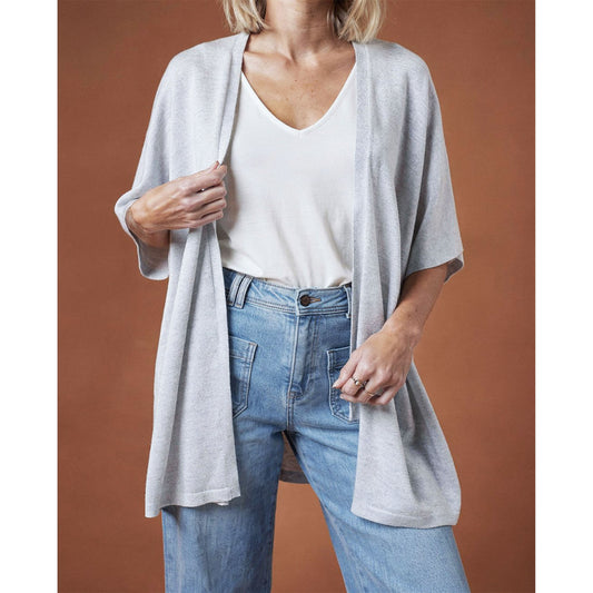 SURKANA Poncho Aperto Brillante Argento