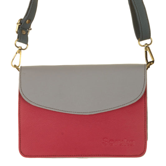 SORUKA Borsa Margot liscia basic Shoking, Grigio, Fango