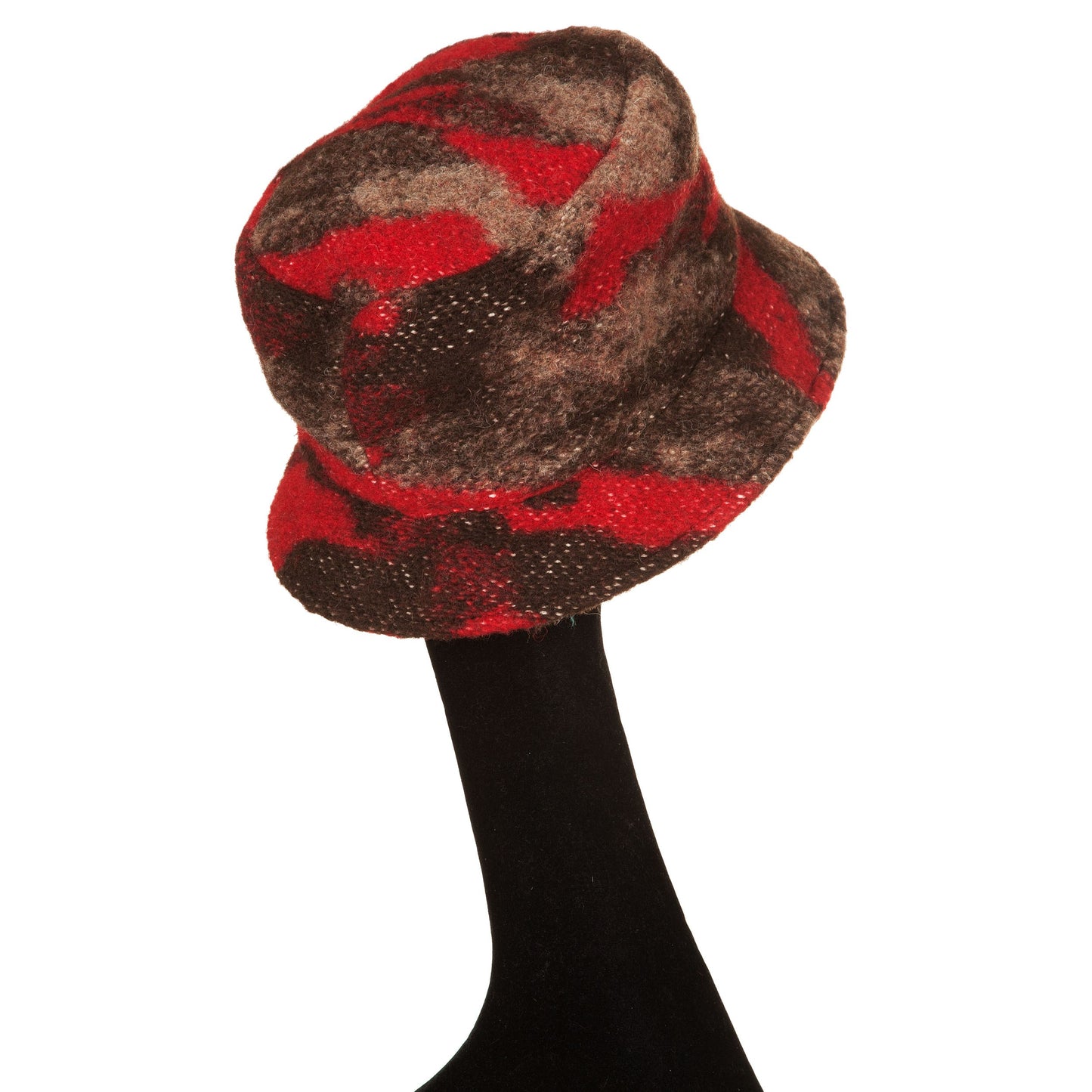 Cappello tartan rosso e grigio