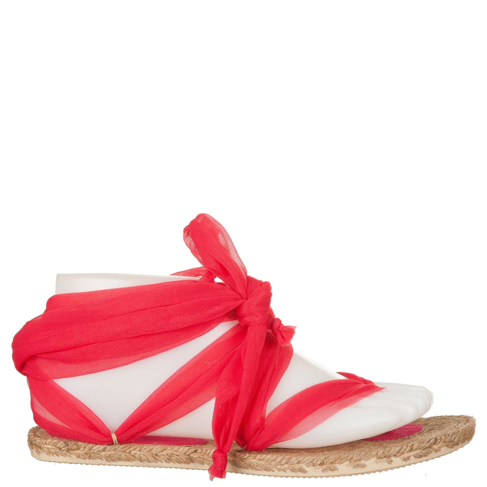 Espadrilles Silvia Lace Rosso-VIALESCARPE-VIALESCARPE