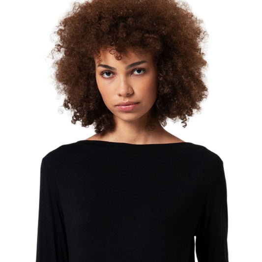 SURKANA - T-shirt con scollo a barca in viscosa di bambù-SURKANA-VIALESCARPE