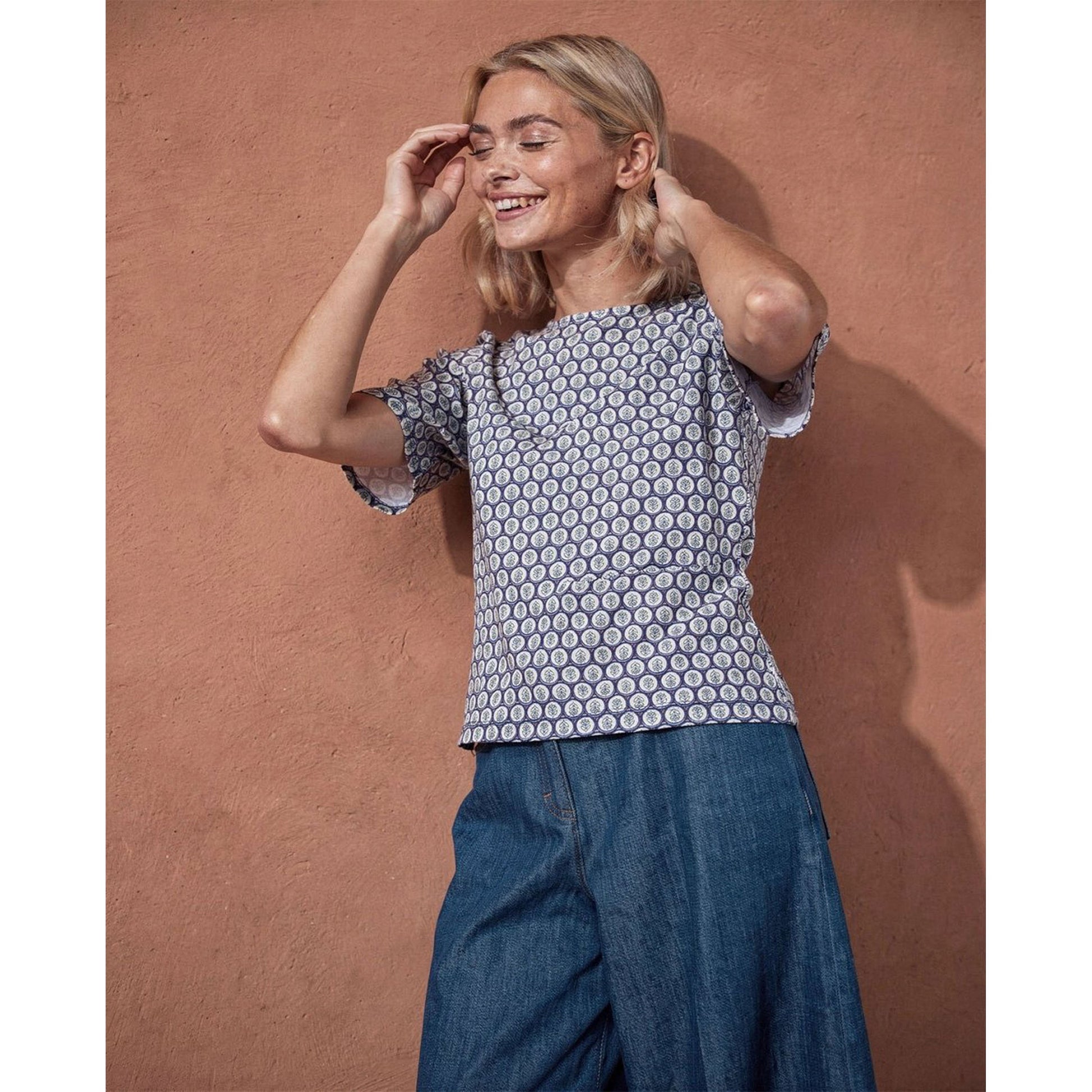 SURKANA T-shirt con Scollo Barchetta Blu e Azzurro-SURKANA-VIALESCARPE