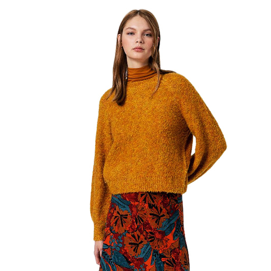 SURKANA - Maglione corta girocollo con maniche raglan a sbuffo-SURKANA-VIALESCARPE