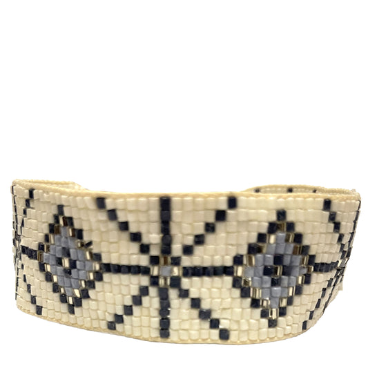 SURKANA Bracciali alti perline giapponesi celesti