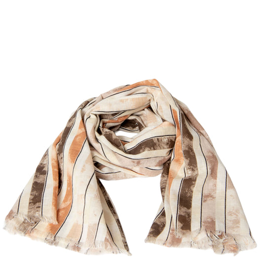 SURKANA Foulard a righe Beige, .