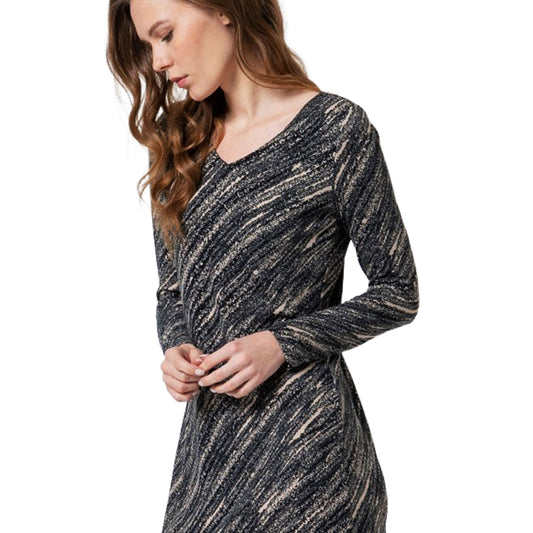 SURKANA - Abito corto svasato stampato elasticizzato-SURKANA-VIALESCARPE