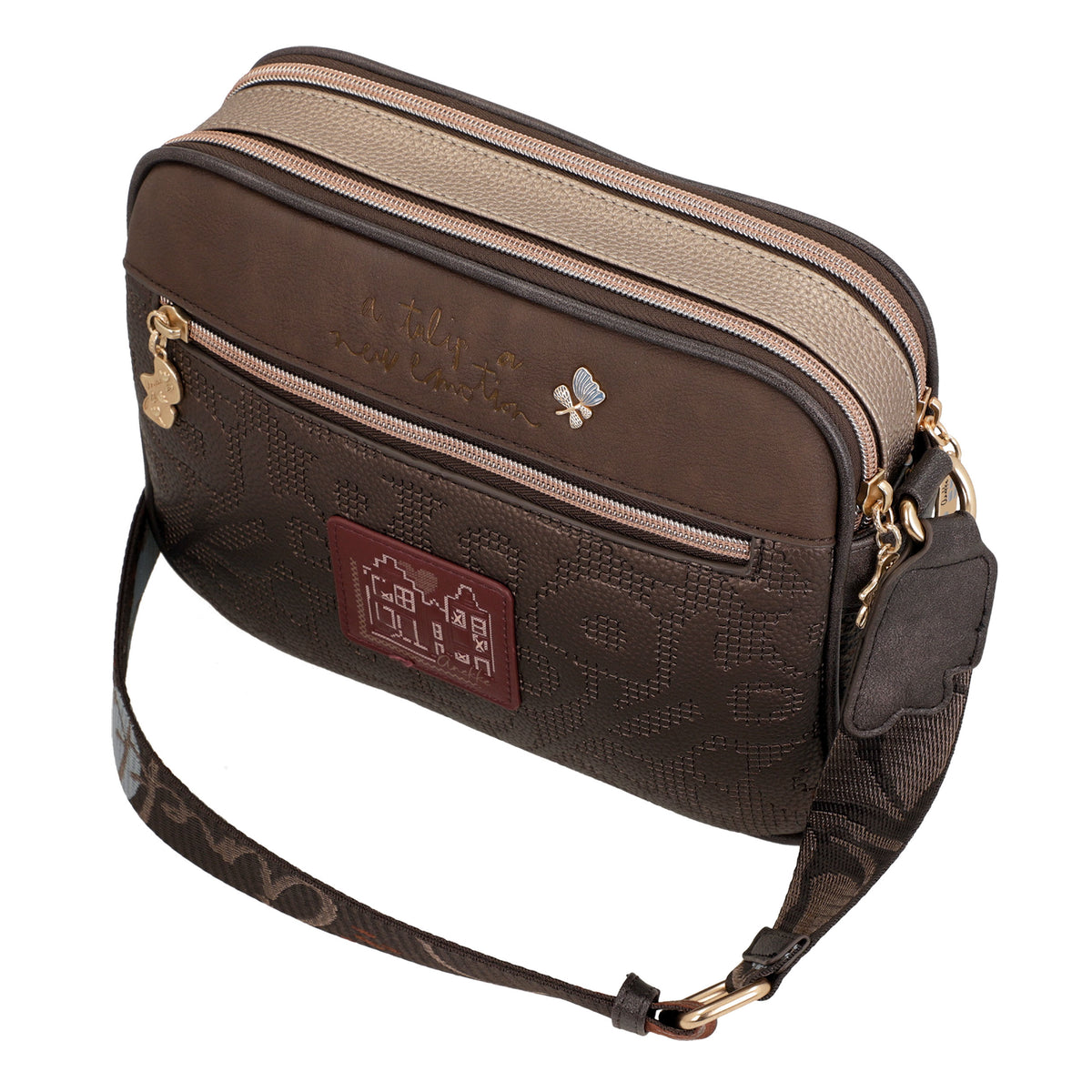 ANEKKE Borsa a Tracolla con tasca frontale Tulip
