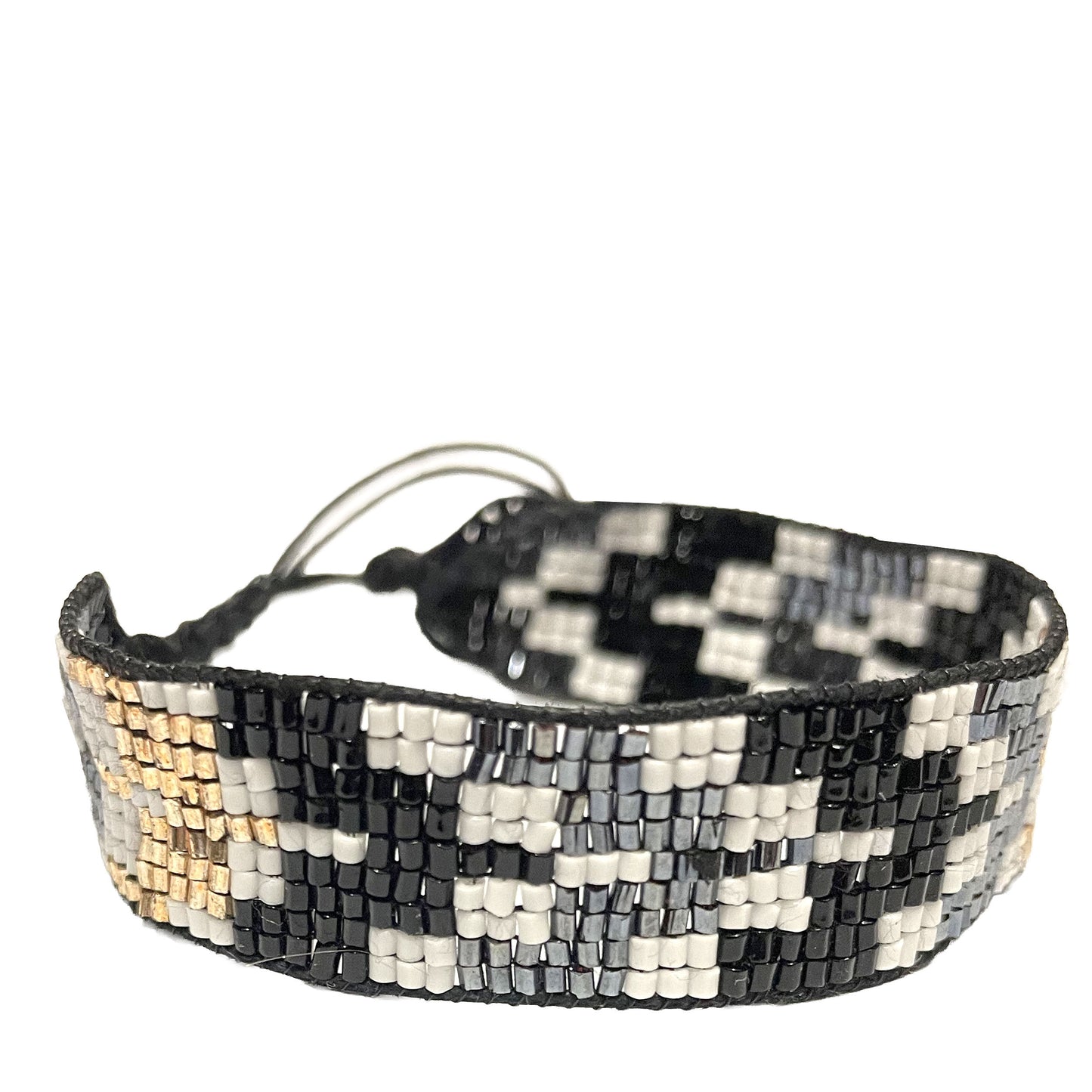 SURKANA Bracciali medi perline giapponesi black